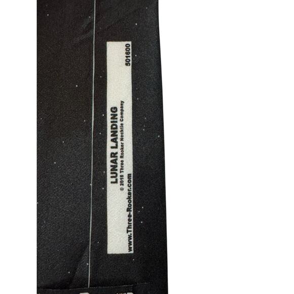 Lunar Landing Space Astronaut Moon Novelty Necktie Polyester Three Rooker - Picture 5 of 8